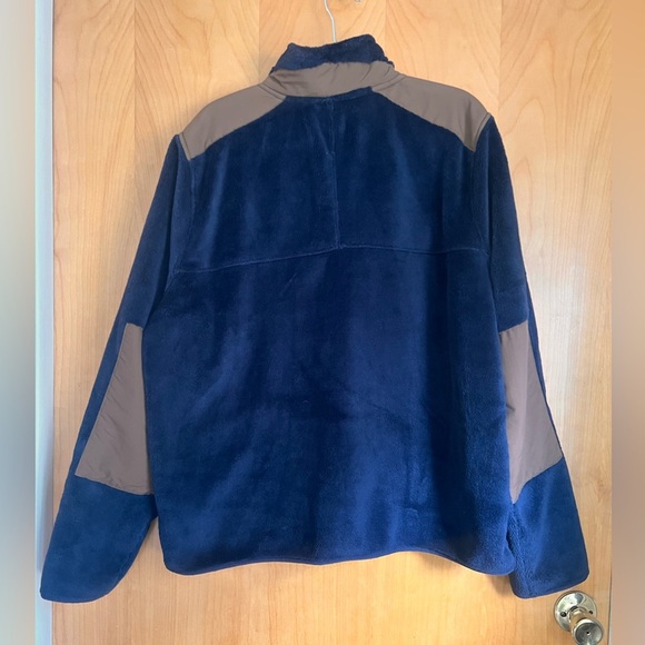 L.L. BEAN | Men’s Extra Large Hi-Pile Fleece Jacket Blue Tan Cozy Teddy Bear - Picture 8 of 8